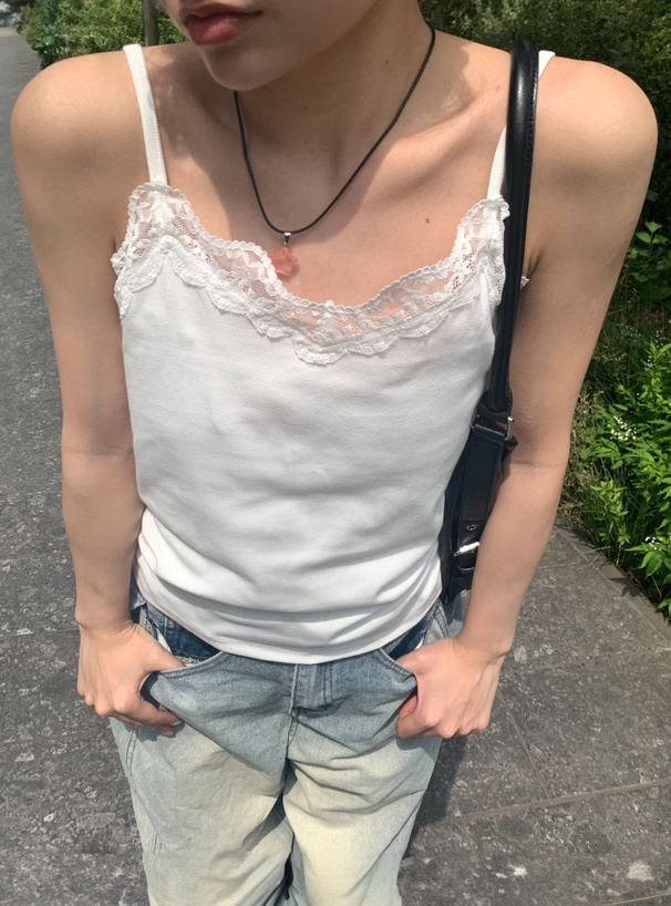 コットンレースキャミソール[ze663] | レディースファッション通販の