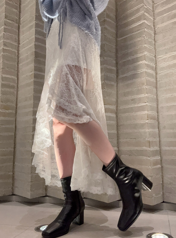 スクエアトゥトストレッチブーツ[zr908] | レディースファッション通販