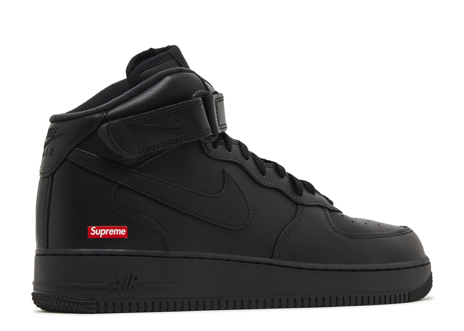 Supreme X Air Force 1 Mid 'Box Logo Triple Black' - Nike - FZ8784