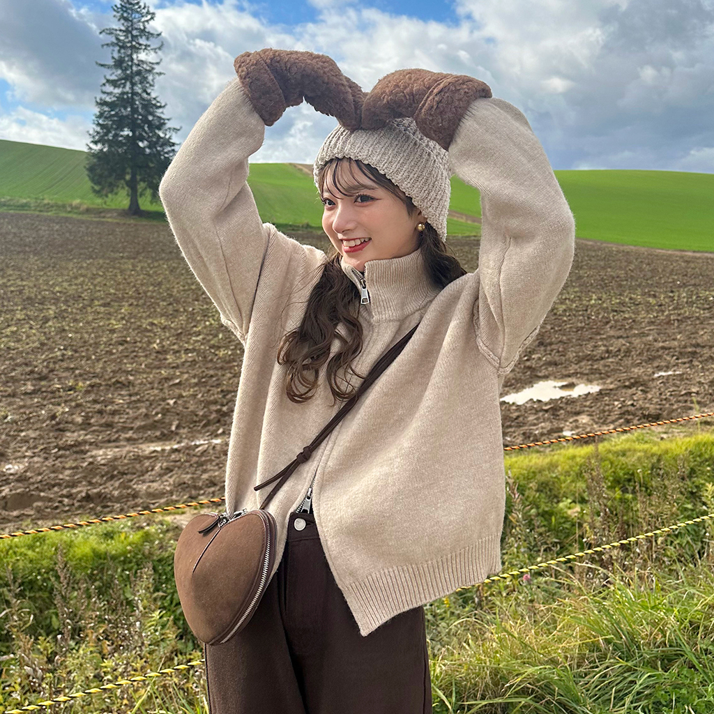 タートルネックニットジップアップ | ファッション通販サイト NUGU