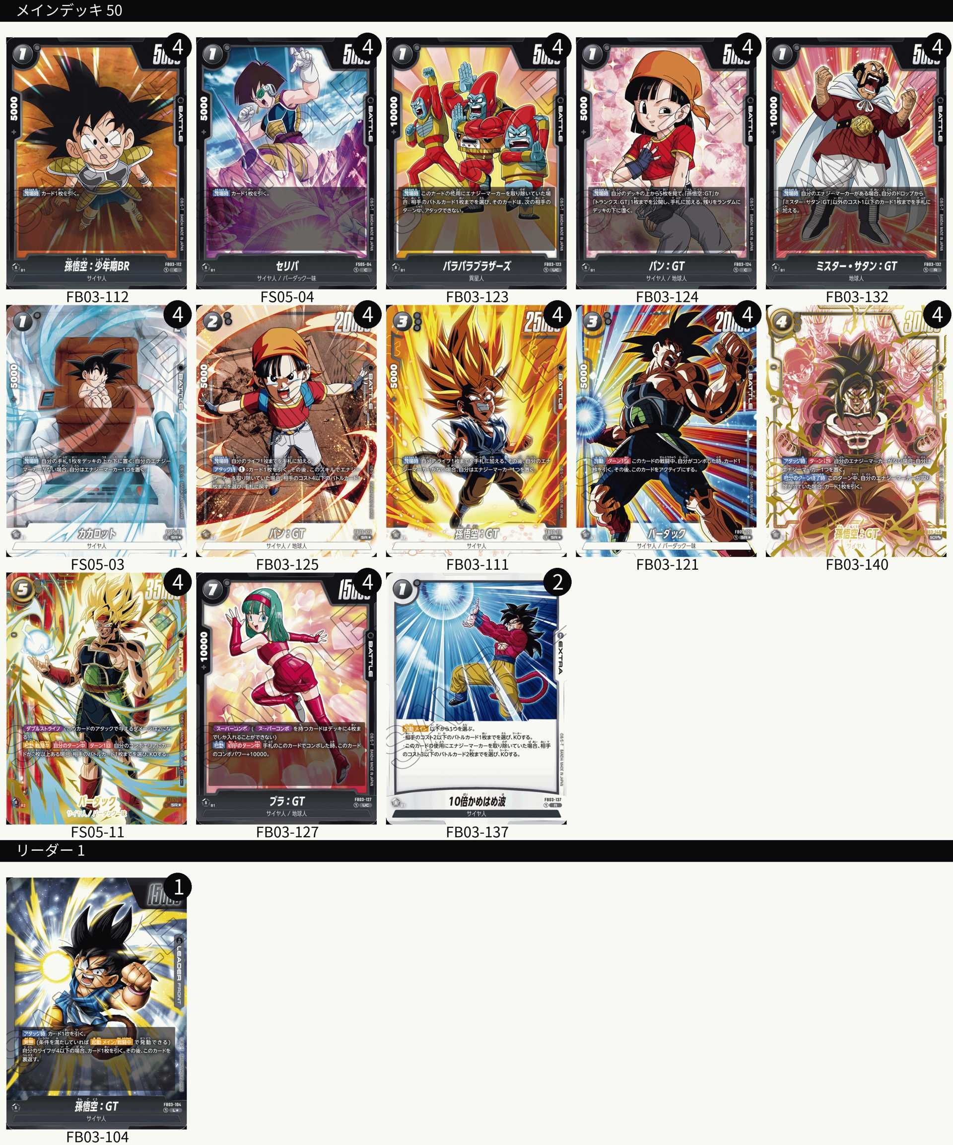 ドラゴンボールカード フュージョンワールド セルデッキパーツセット