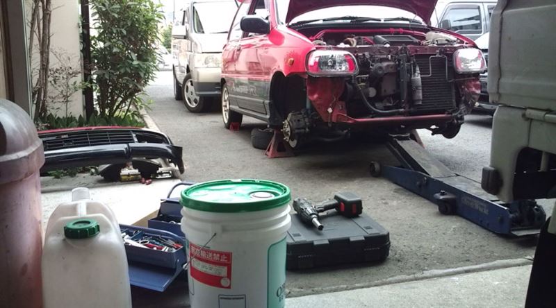 ドライブシャフト左右交換（ダイハツ ミラ・L500/510系）by KENZZYI