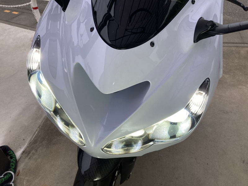 ZX14R】HI側 ヘッドライトバルブ LED化 at 24,600km（カワサキ NINJA