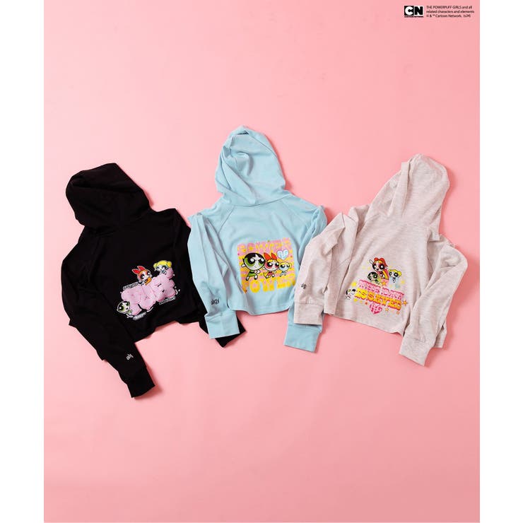 パワーパフ ガールズコラボ】ラグランタンタケフーディ[品番