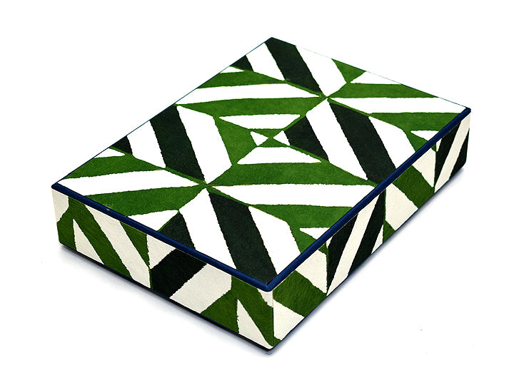 八尾和紙 文庫箱（中）万華鏡 緑 □桂樹舎 – 人形の鯉徳 オンライン