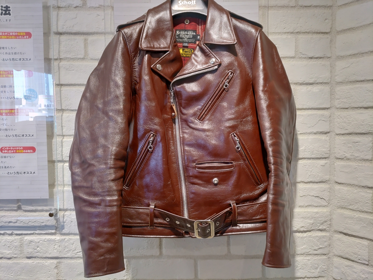 新宿店で、ショットのスペシャルホースハイド仕様のワンスターダブル