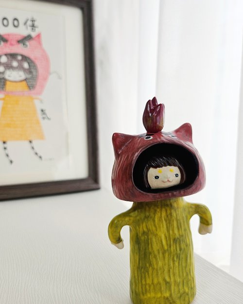 香港 100倍元気の陶器オブジェと手描きアート 猫店長の店 - Pinkoi