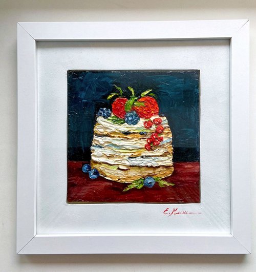 油絵 菅家令子 絵 絵画 インテリア額付(黒) uF6-060210 フルーツ 油絵