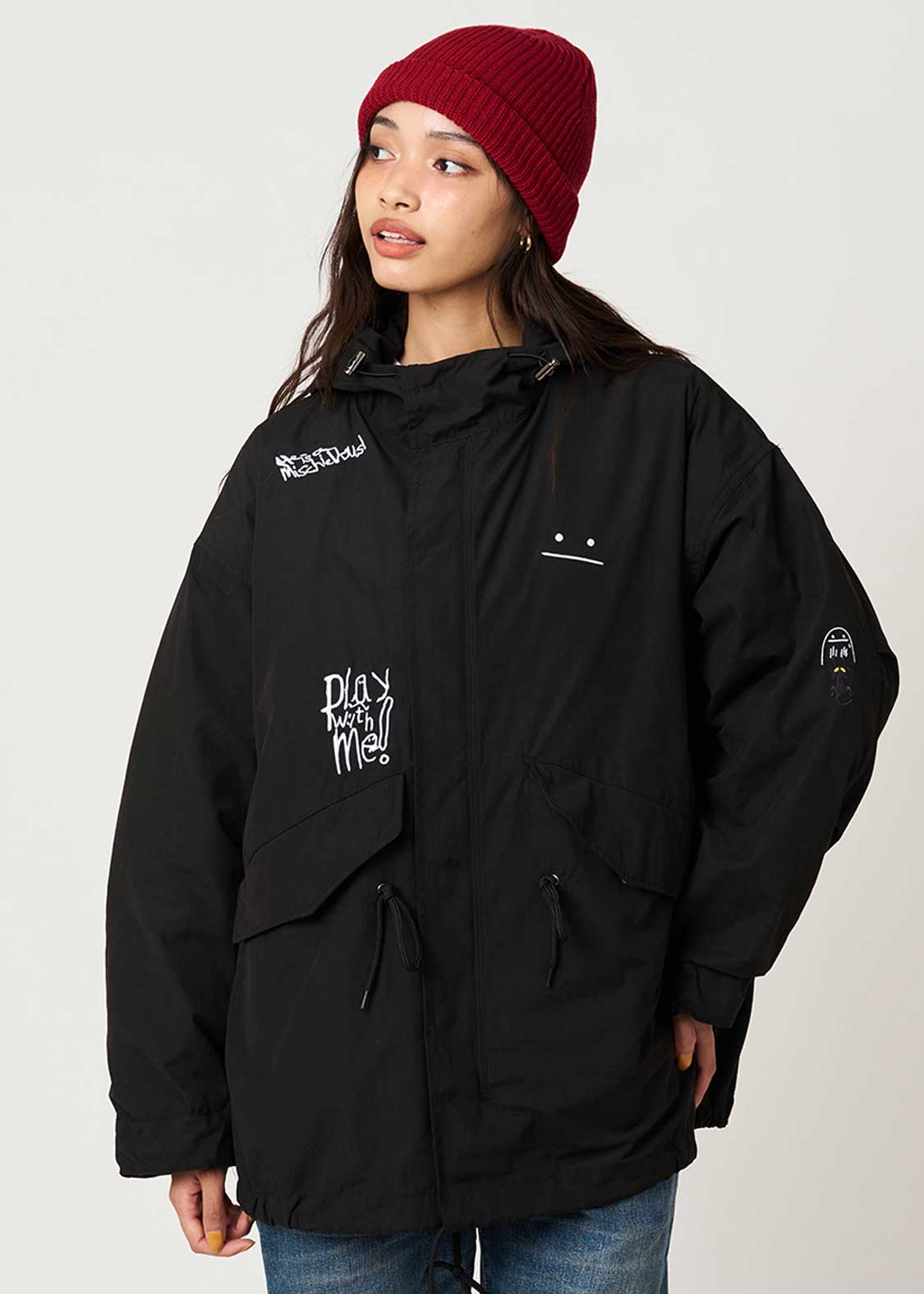 ネコカブリビューティフルシャドー｜ショートモッズコート｜ユニ