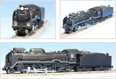 D51形 鷹取式集煙装置付き 白線入り【天賞堂】 鉄道模型Zゲージ