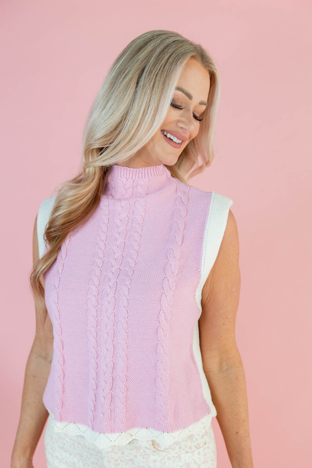 トップス andmary Rumi knit tank pink Shop All Tank Tops & Camis