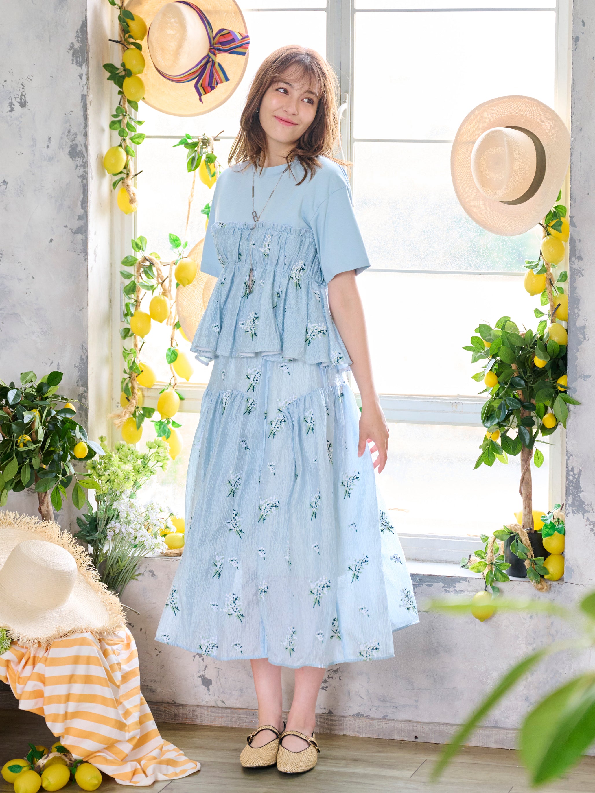 カスミソウ刺繍スカート |【公式】Chestyオンラインショップ