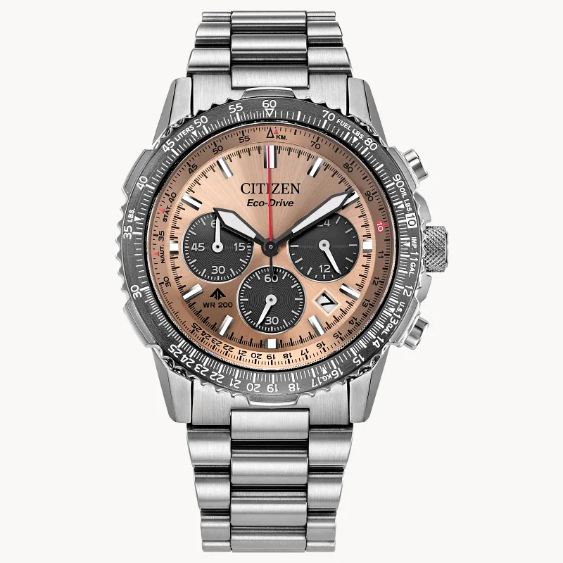 Promaster Navihawk Salmon Dial Stainless Steel Bracelet CA4664-60X