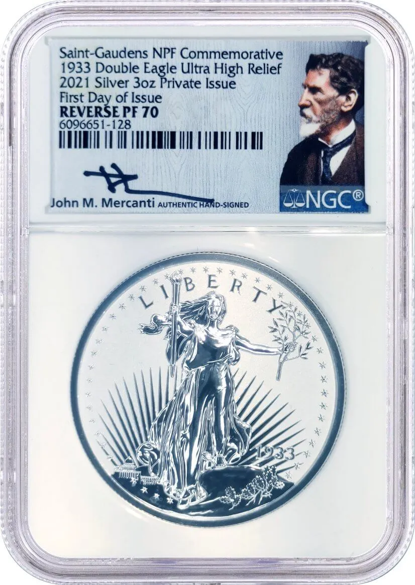 1933-2021 3 oz Silver Saint Gaudens Double Eagle Ultra High Relief