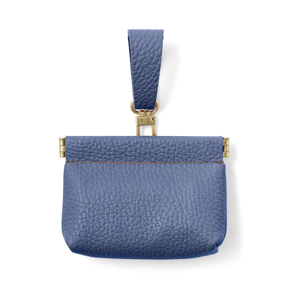 本革 32色 イタリアンシュリンクレザー ミニポーチ 吊り下げバネ口