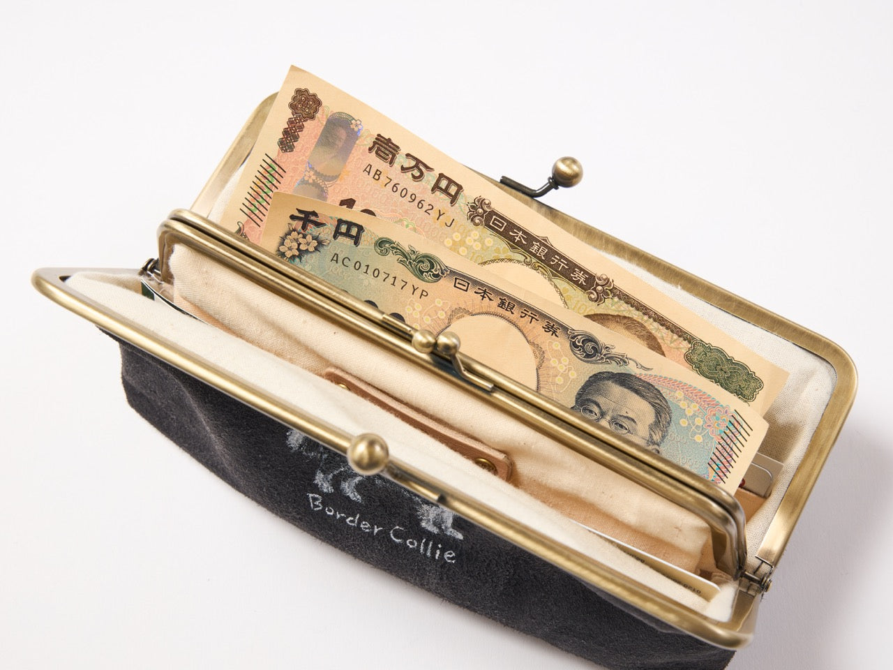 BrownBrown×2nd】ハンドペイントがまぐちウォレット – CLUB 2nd