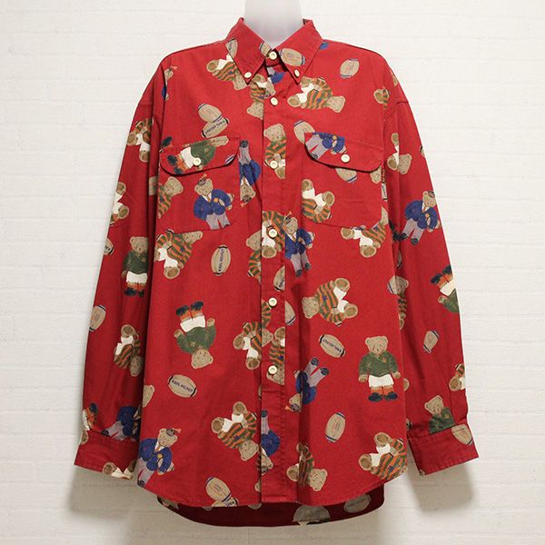 赤ラグビーくまプリントシャツ - ピンクハウス通販｜リサイクル