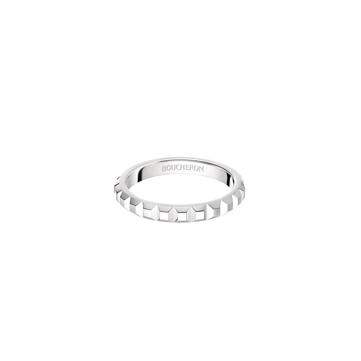 Grosgrain wedding band white gold | Bridal | Boucheron US