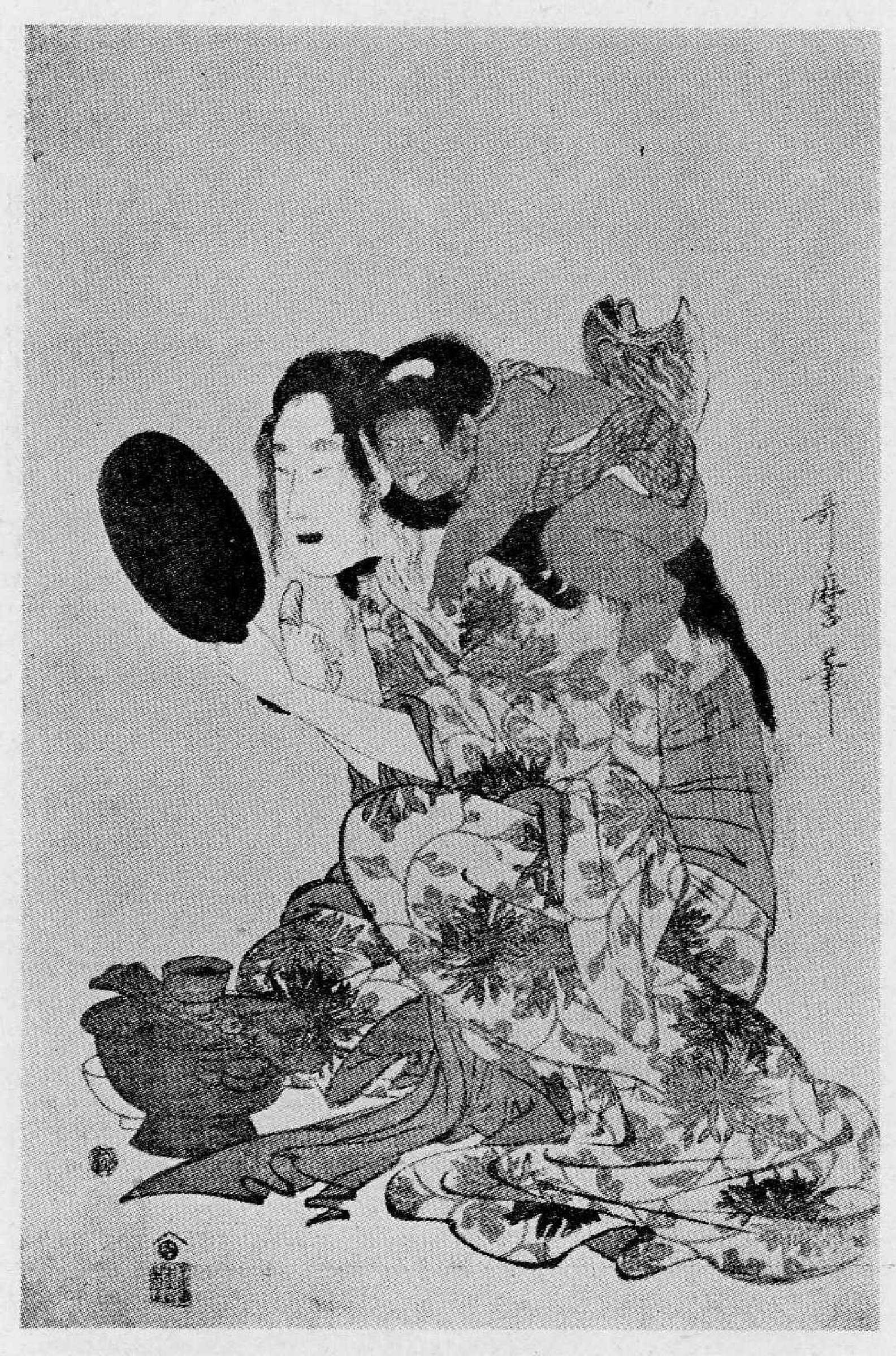 喜多川歌麿による浮世絵「（山姥と金太郎）」