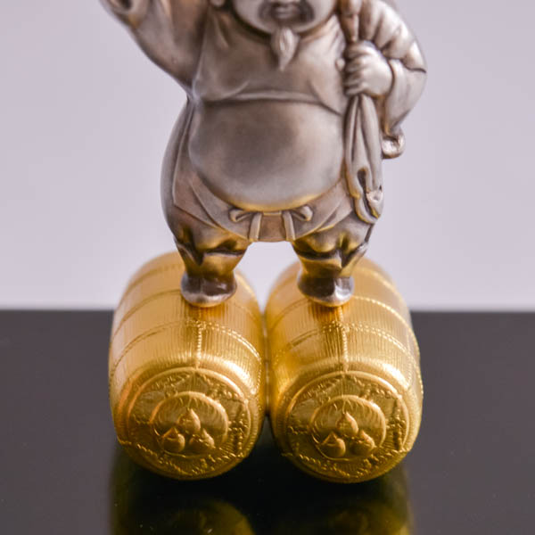 送料無料】 銀製 大黒天 35g / 武比古 恵比寿 大黒 宝船 置物 幸運