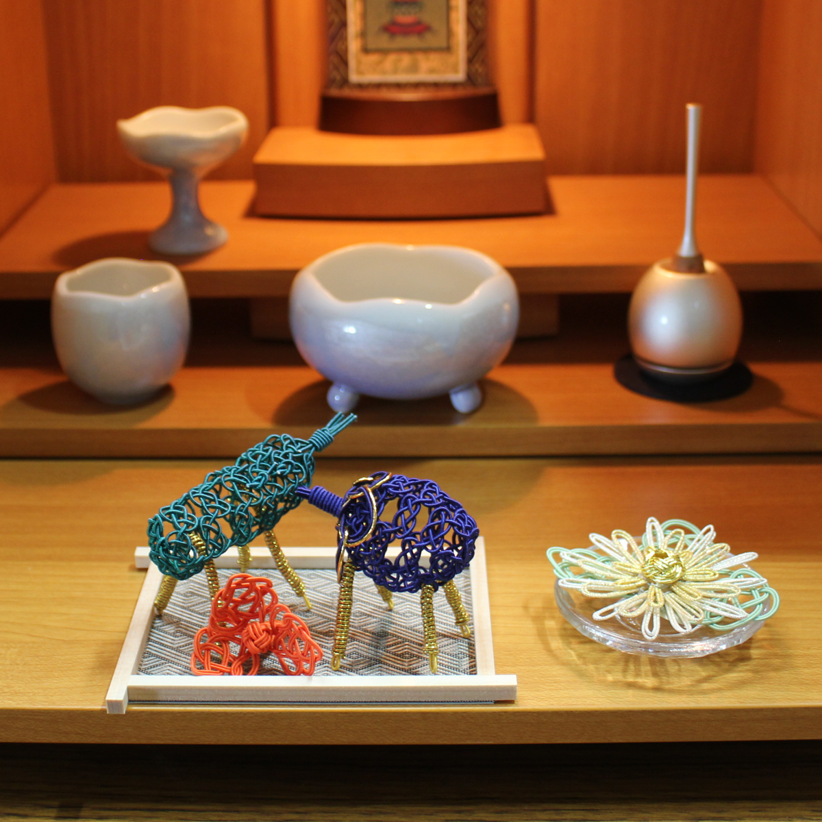 送料無料】 盆飾り 水引精霊牛馬 馬（きゅうり）・牛（なす） ほおずき