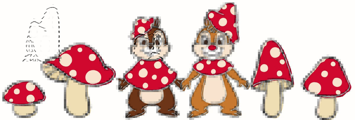 キノコに扮して不思議な森でかくれんぼ！ディズニーストア「チップ