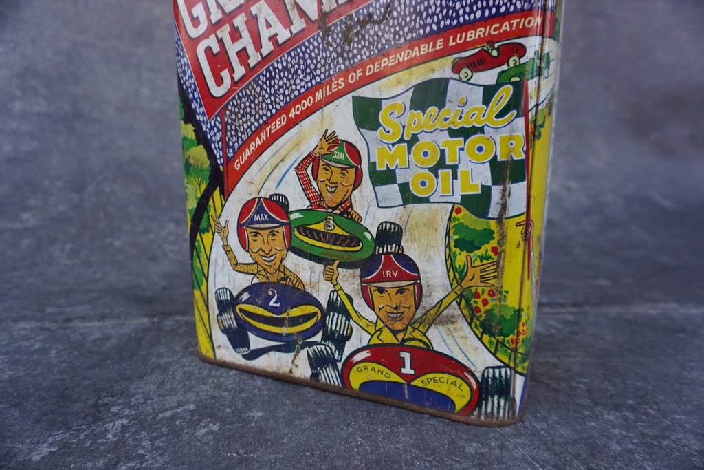 Pep Boys Grand Champion Motor Oil Can 1950s A3017 – Early