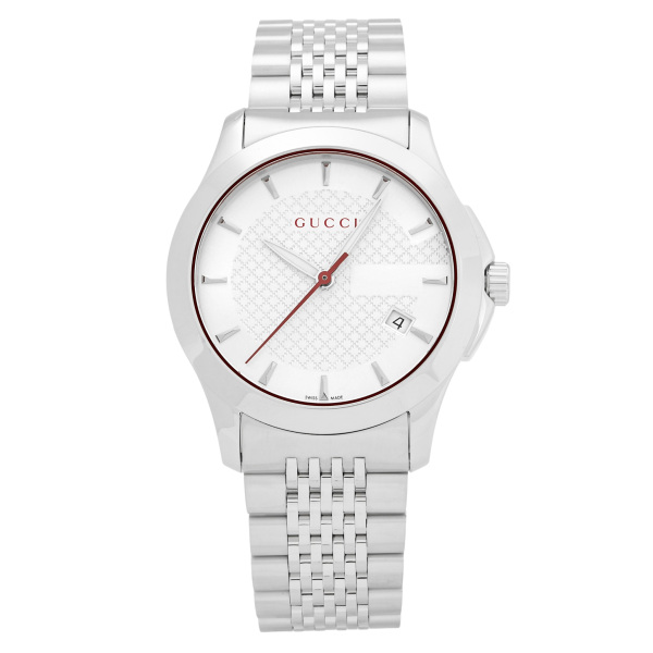 新品] グッチ Gタイムレス YA126225Aブラック ステンレス（PVD加工