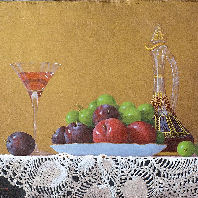 庄司守]油彩画『果実とワイン』: JALショッピング｜JAL Mall