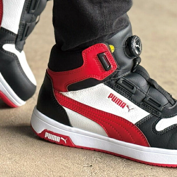 プーマ 安全靴 63.212.0 フロントコート ディスク ブラック&ホワイト