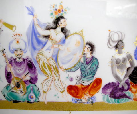 ユーロクラシクス｜マイセン 大型陶板画 プラーク