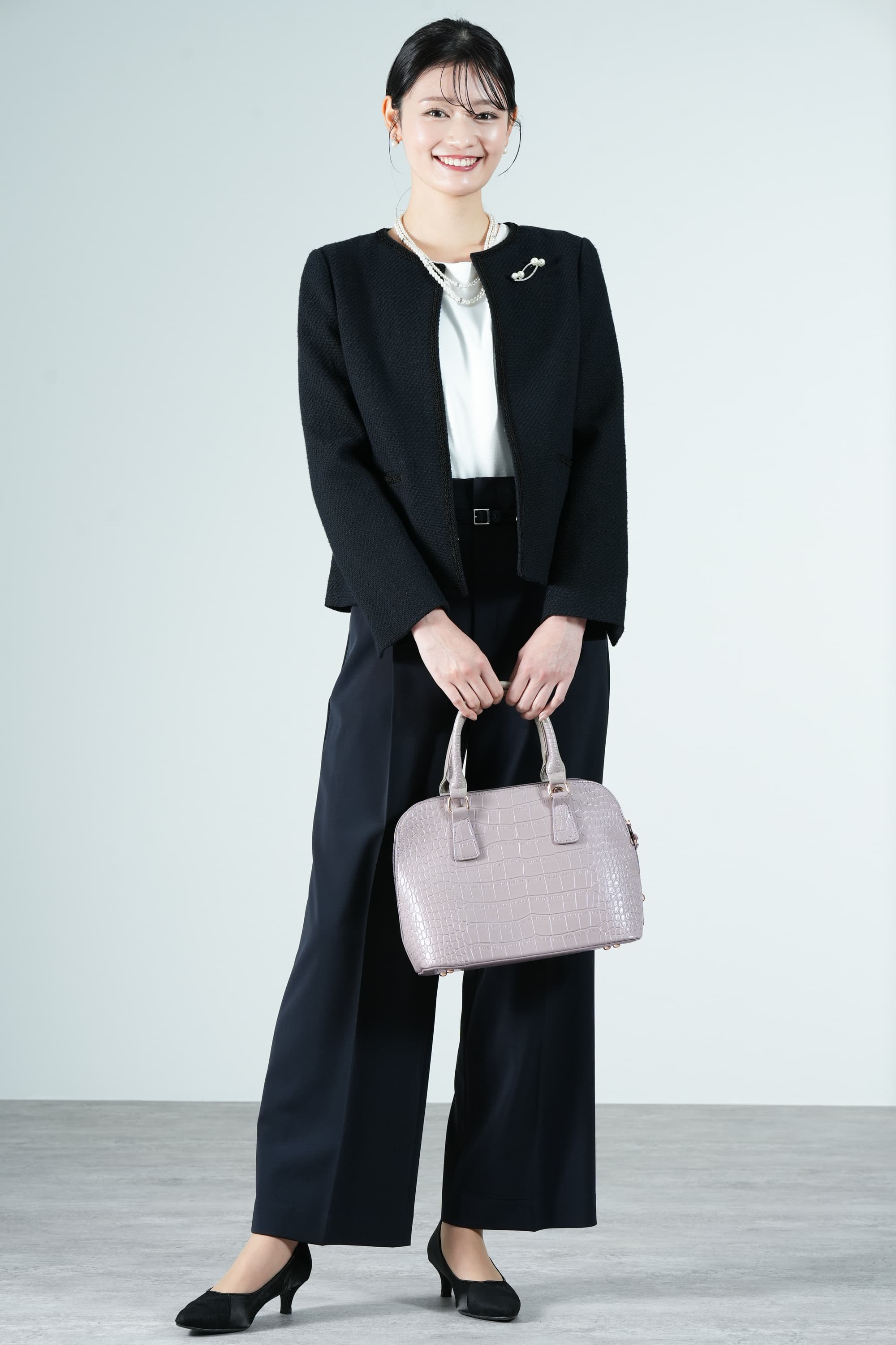 UNITED ARROWS green label relaxing ノーカラーツイードジャケット