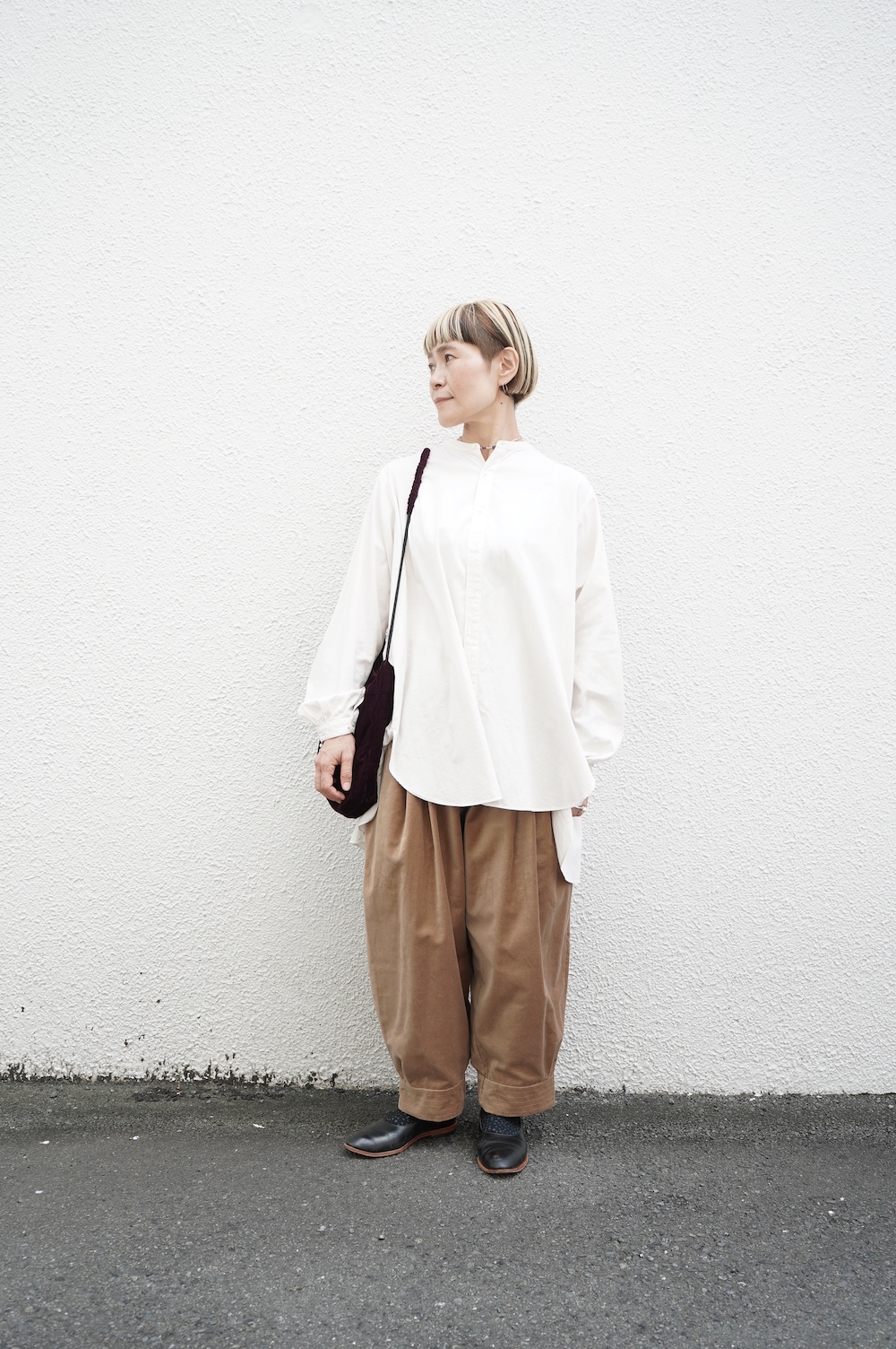 SP（エシュペー） オーガニックコットンギャザーシャツ annabelle