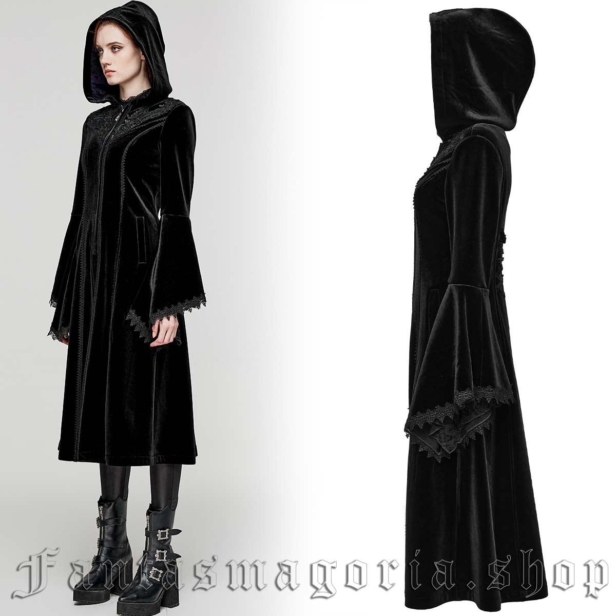 Black Opium Coat - Punk Rave