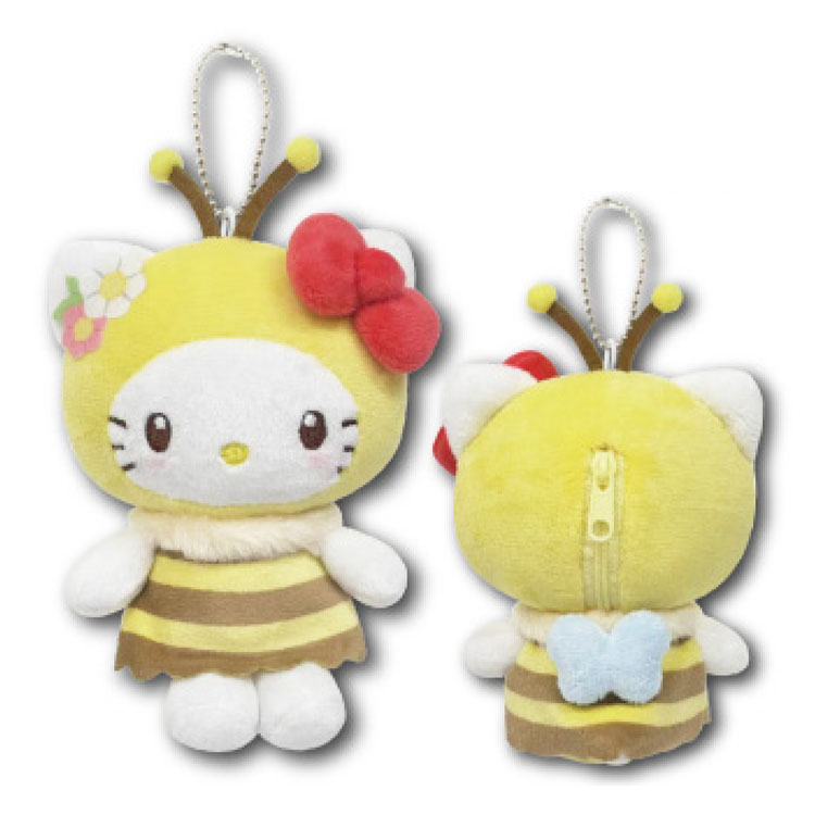 マスコットポーチ ミツバチ ハローキティ(ハローキティ): ビジター表示