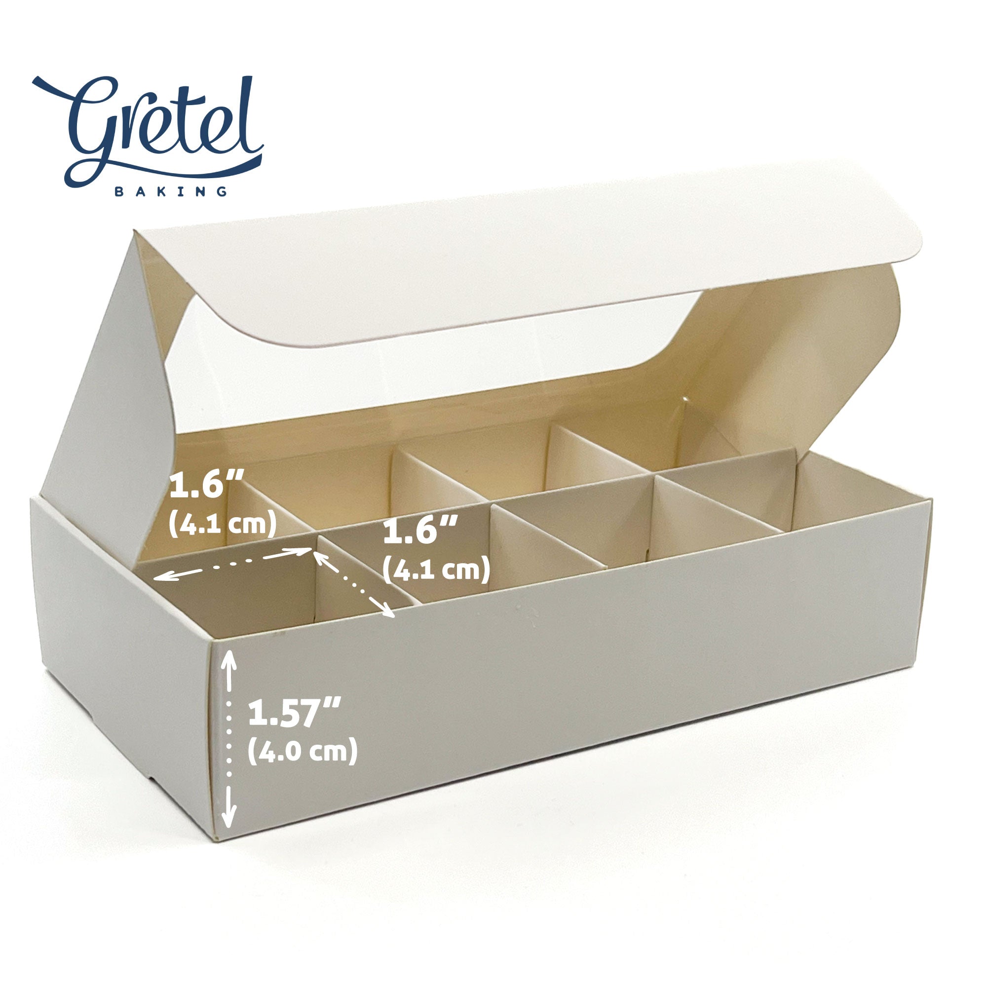 Treat Box with Window and Dividers - X-Small (8-compartment