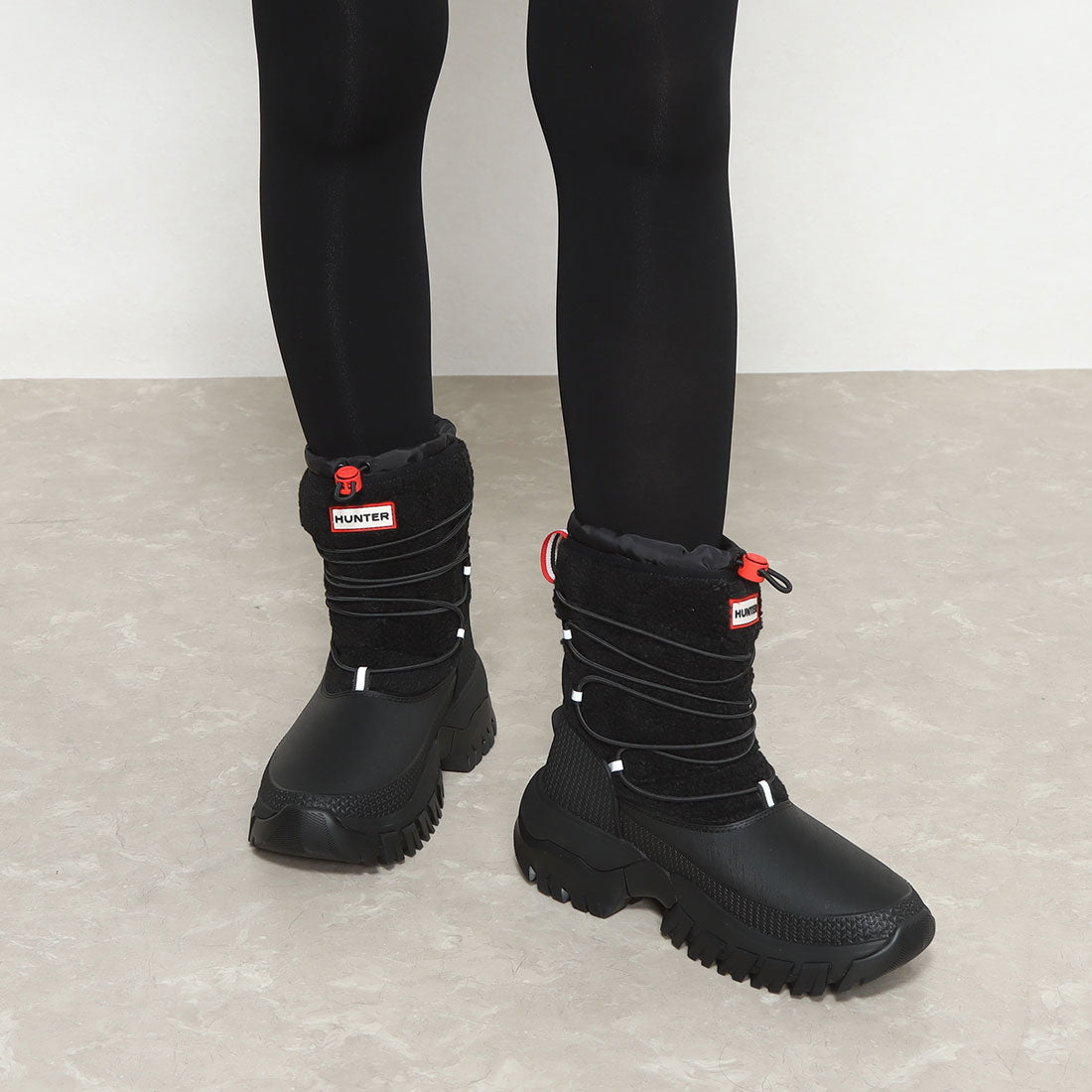 HUNTER Women's Wanderer Short Sherpa Snow Boots