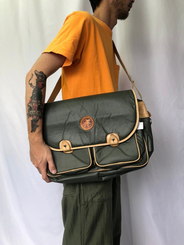 ハンティングワールド フランス製 カーキ 鞄 アウトドア｜ヴィテージ