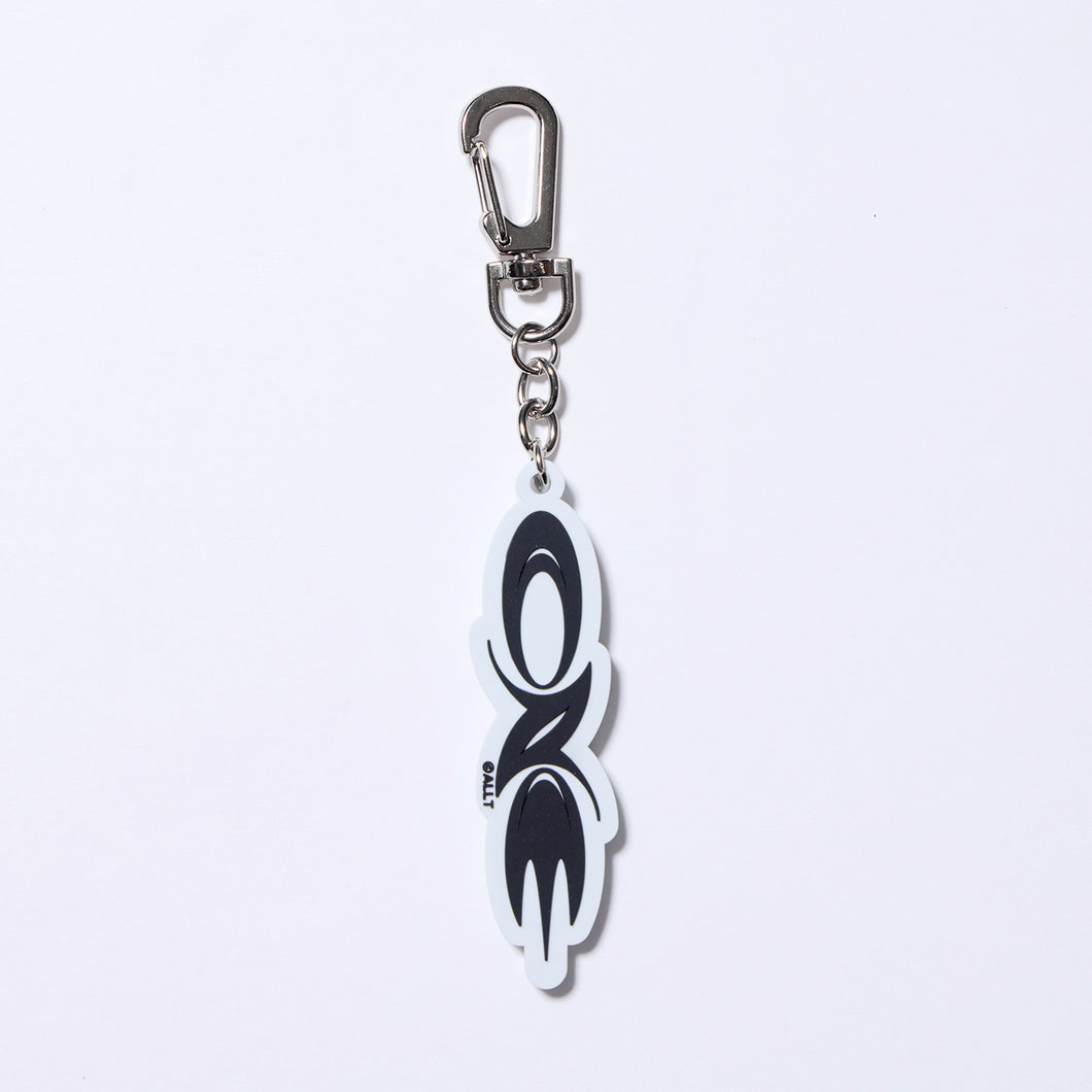 DUSTCELL】「ONE」ロゴラバーキーホルダー／LIGHT GRAY／DUSTCELL LIVE