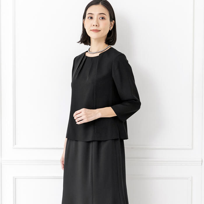 洗える｜前開きブラウス 13号・ブラック｜東京ソワールオンラインストア