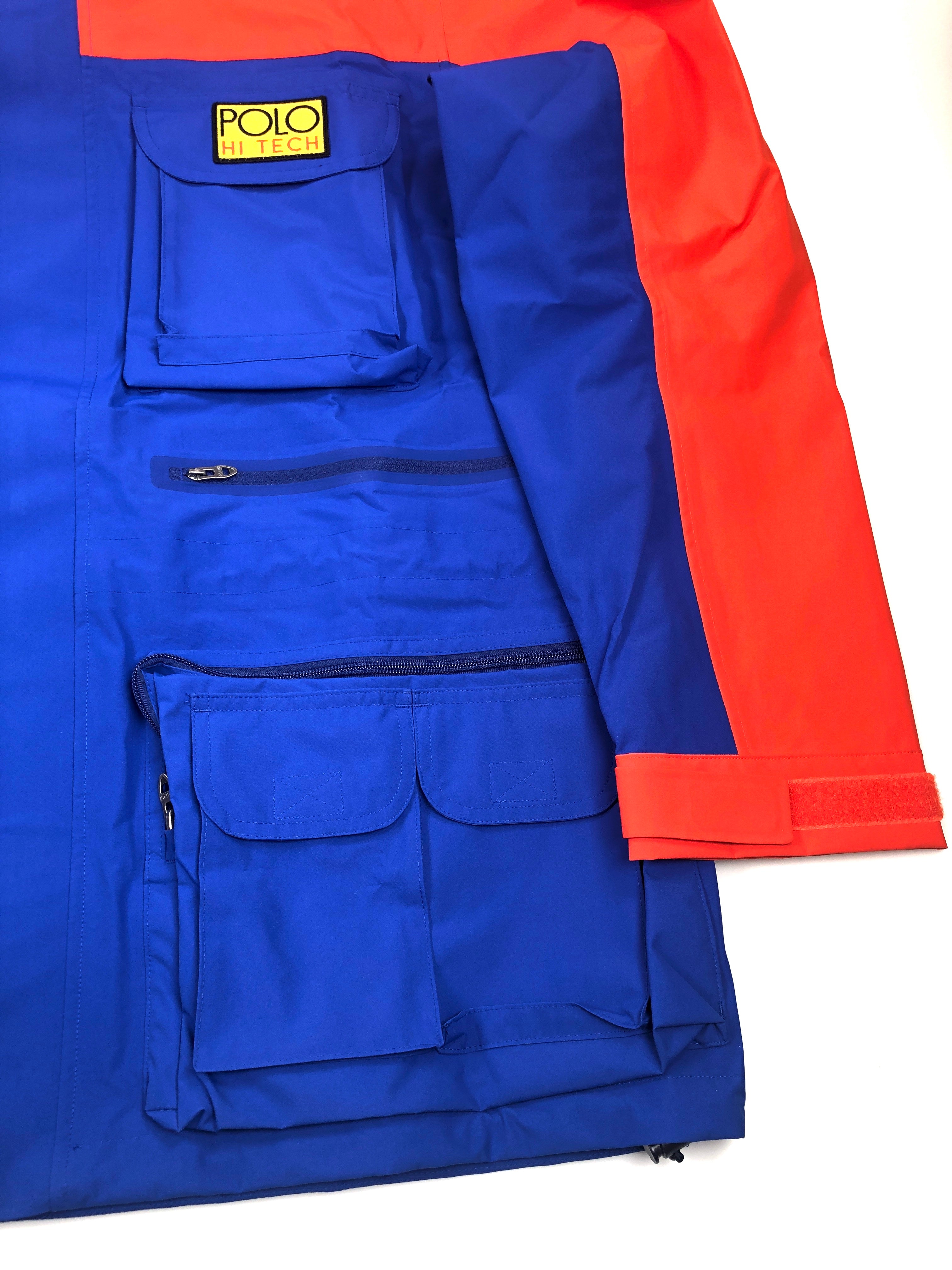 2XL Polo Ralph Lauren Orange Blue Hi Tech Zipper Pocket Waterproof