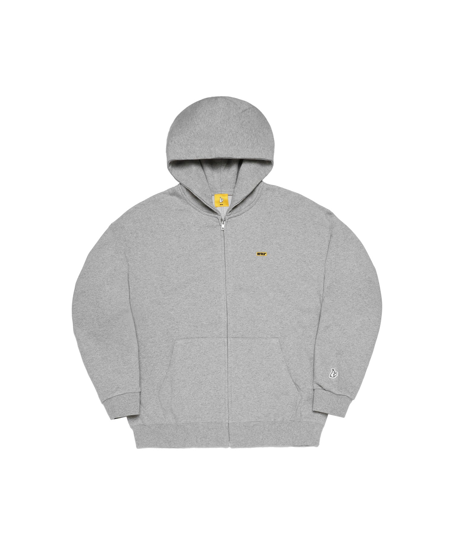 USA Cotton Small Box Logo Embroidery Zip Hoodie – #FR2