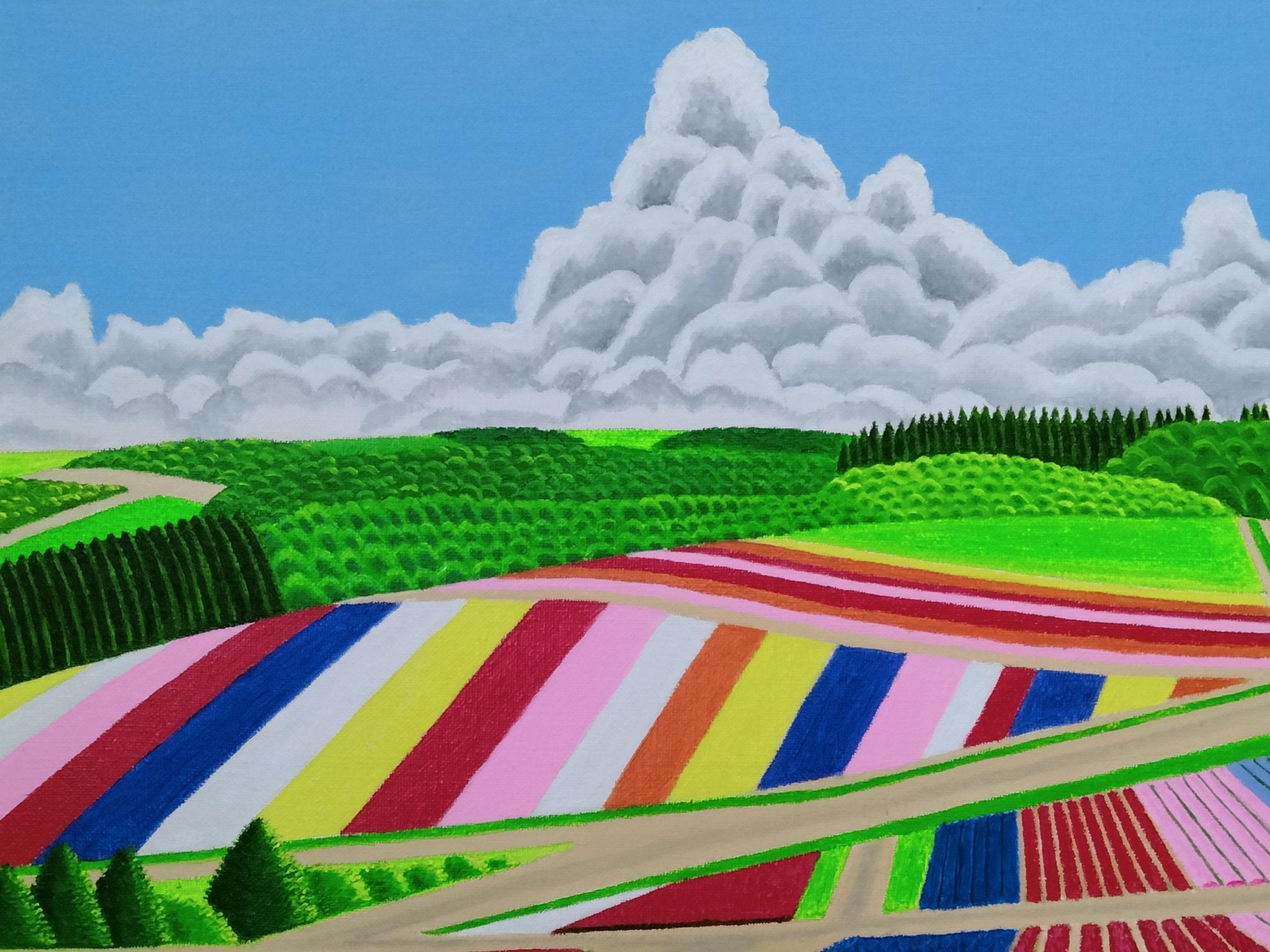 絵画の通販、購入ならFROM ARTIST/作品名：美瑛四季彩の丘/作家名