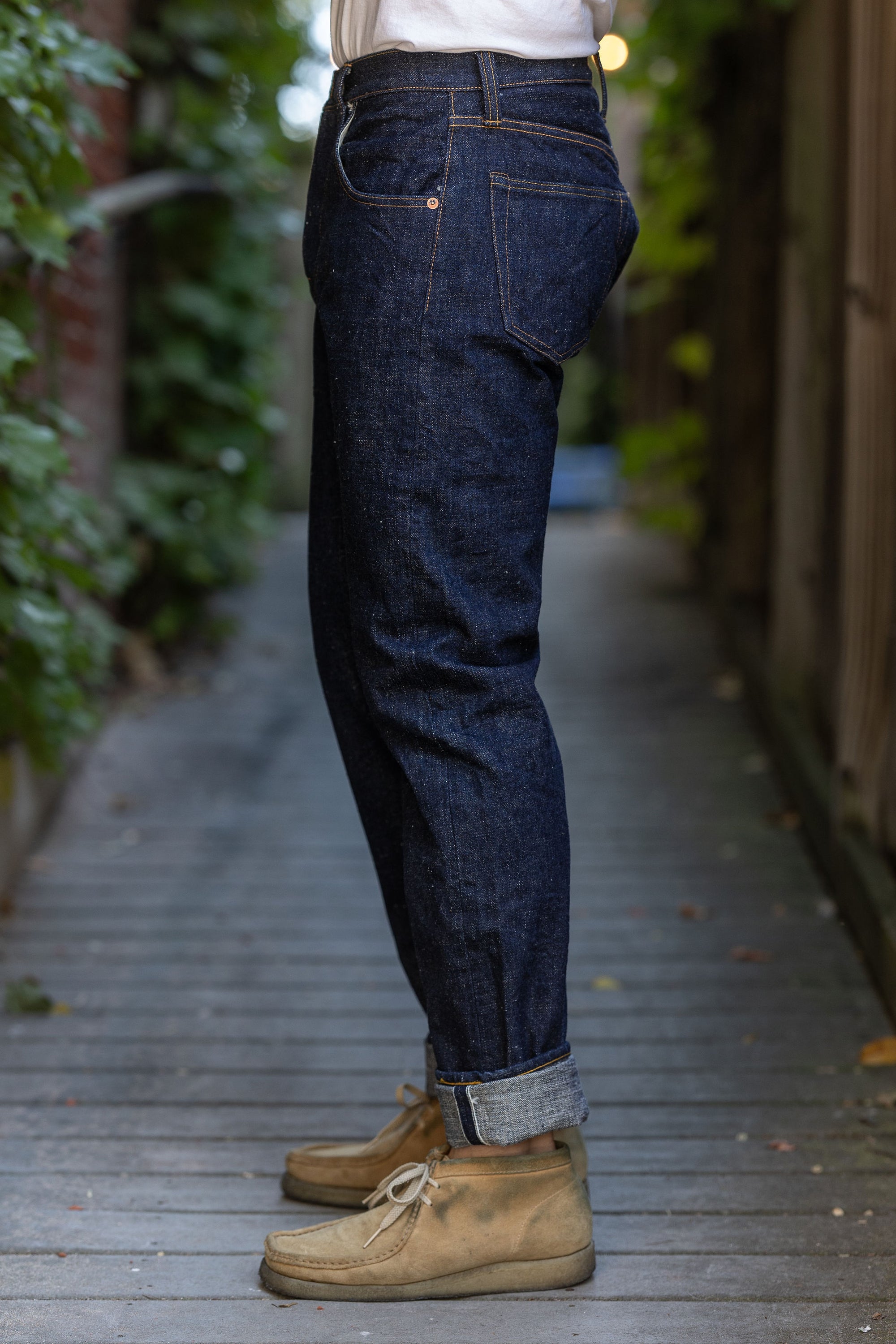 Samurai S211AX Ai Benkei - 18oz Natural Indigo Relaxed Tapered