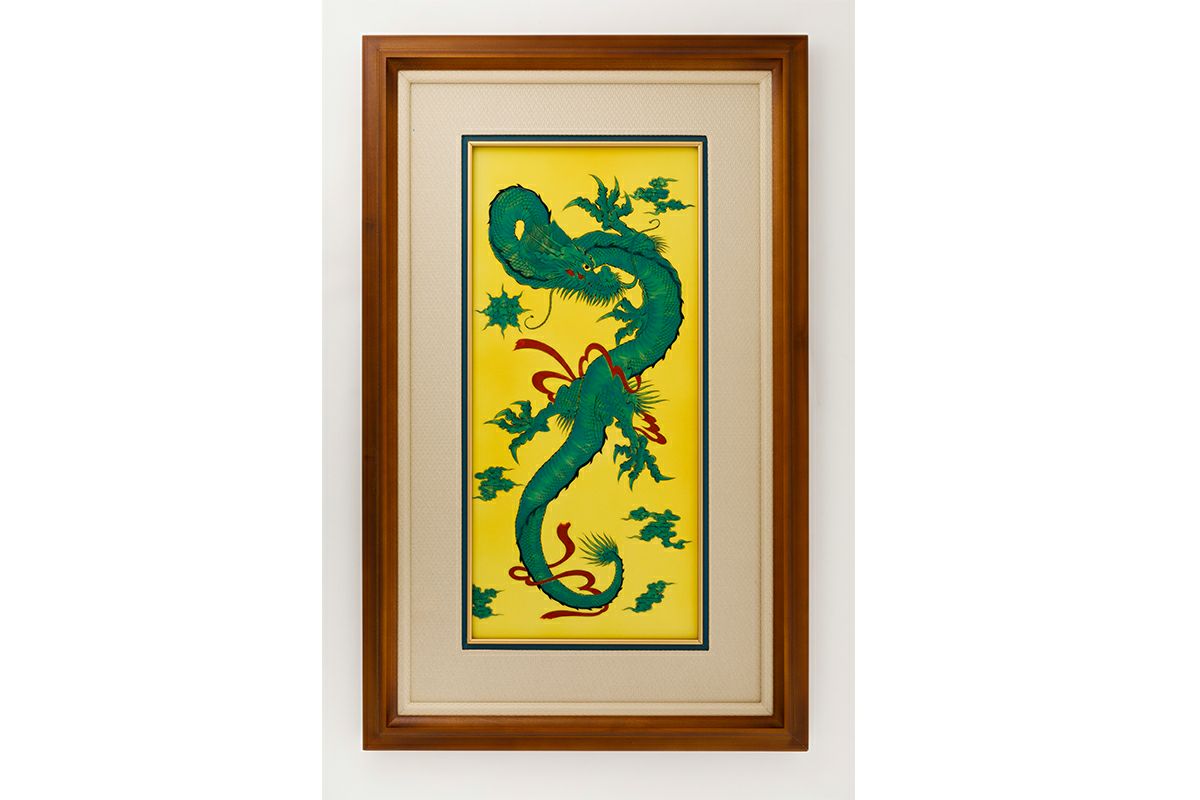 竜錦手黄地 特大陶額 | 有田焼 深川製磁｜公式オンラインストア