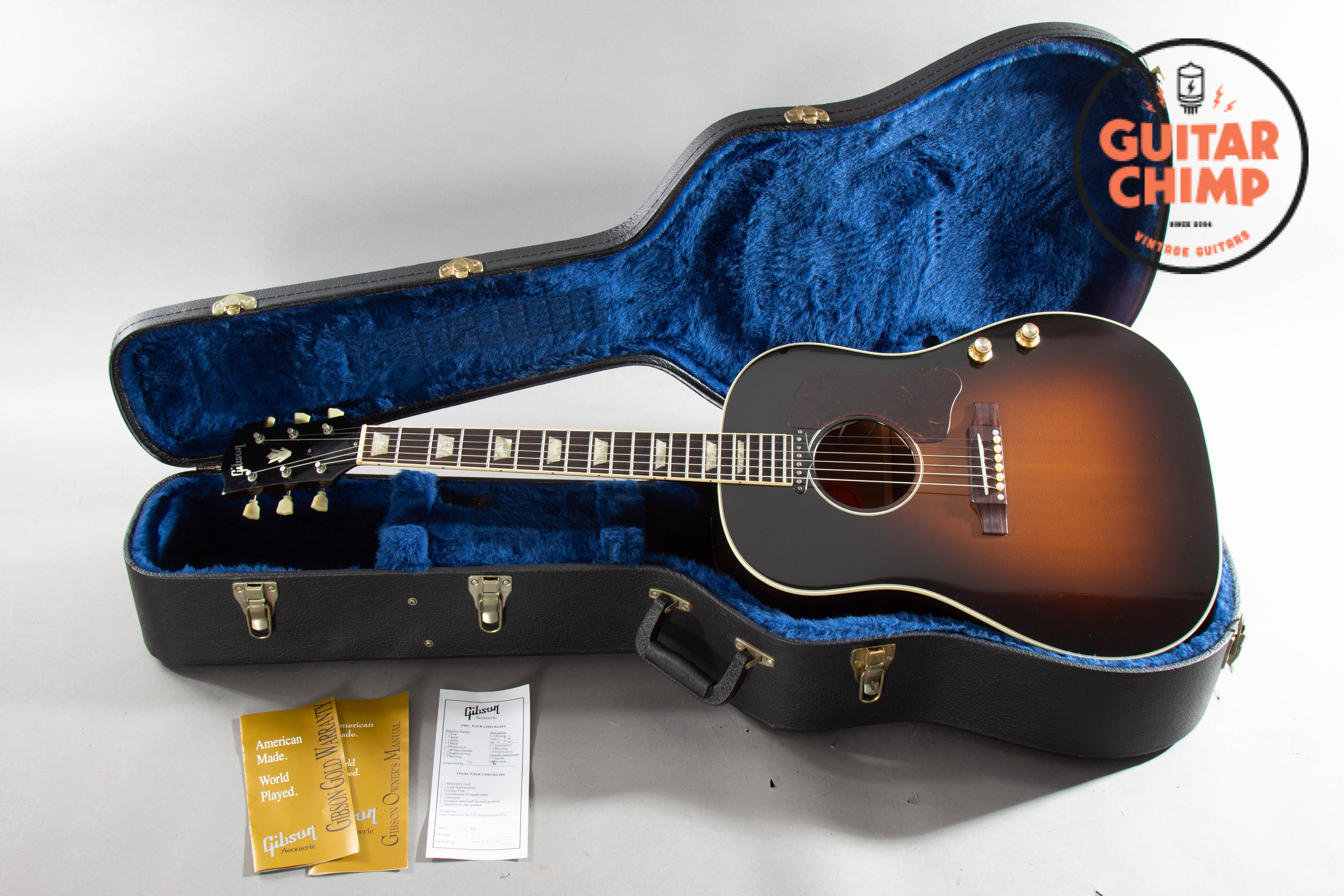 2006 Gibson J-160E Vintage Sunburst | P-90 Pickup | OHSC +
