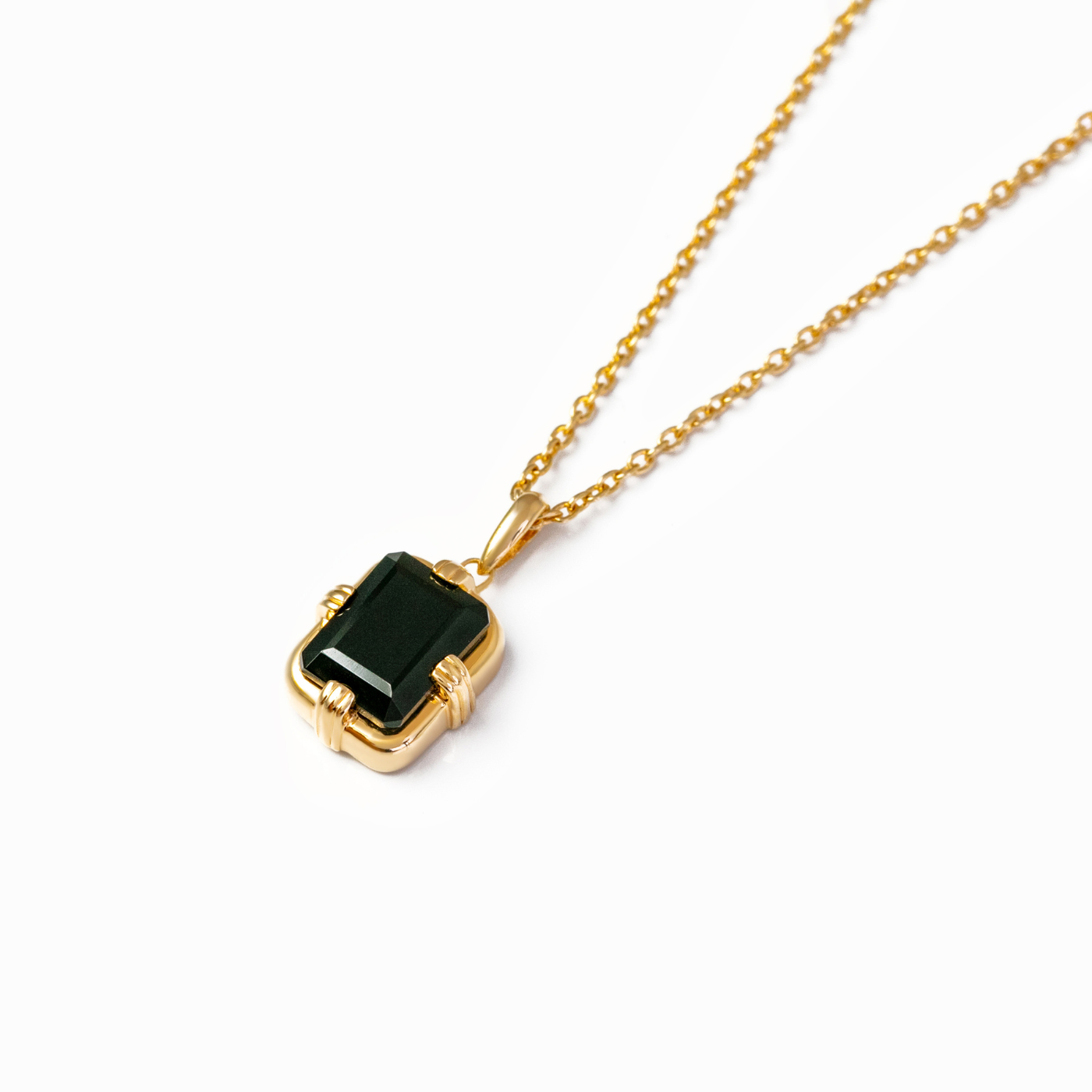 nature】レクタングル天然石ネックレス gold – h..Online Store