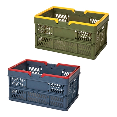 ハンドル付き折りたたみコンテナボックス【販促花子ノベルティ】