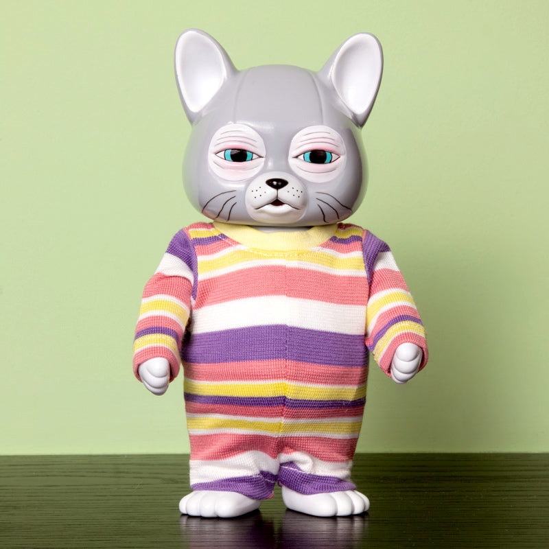 ニャンコのロンパース ボーダー – ボリス雑貨店