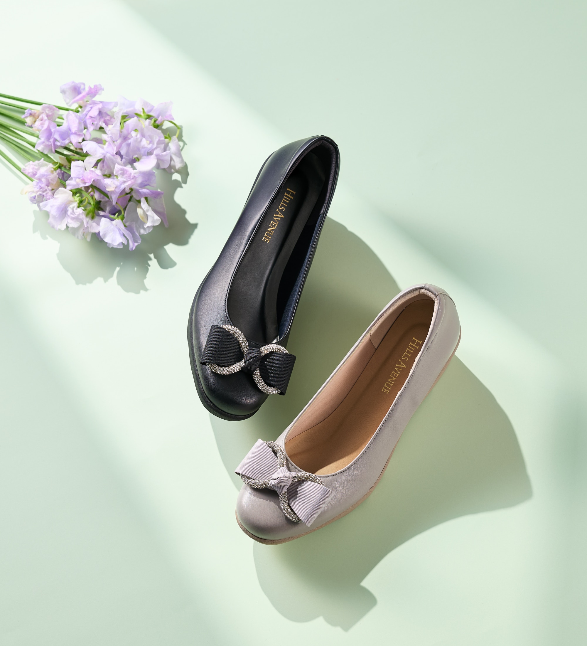 HILLS AVENUE キルティングパンプス グレー ヒルズアヴェニュー